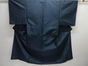 未使用品　幾何学模様織出し手織り紬男物着物